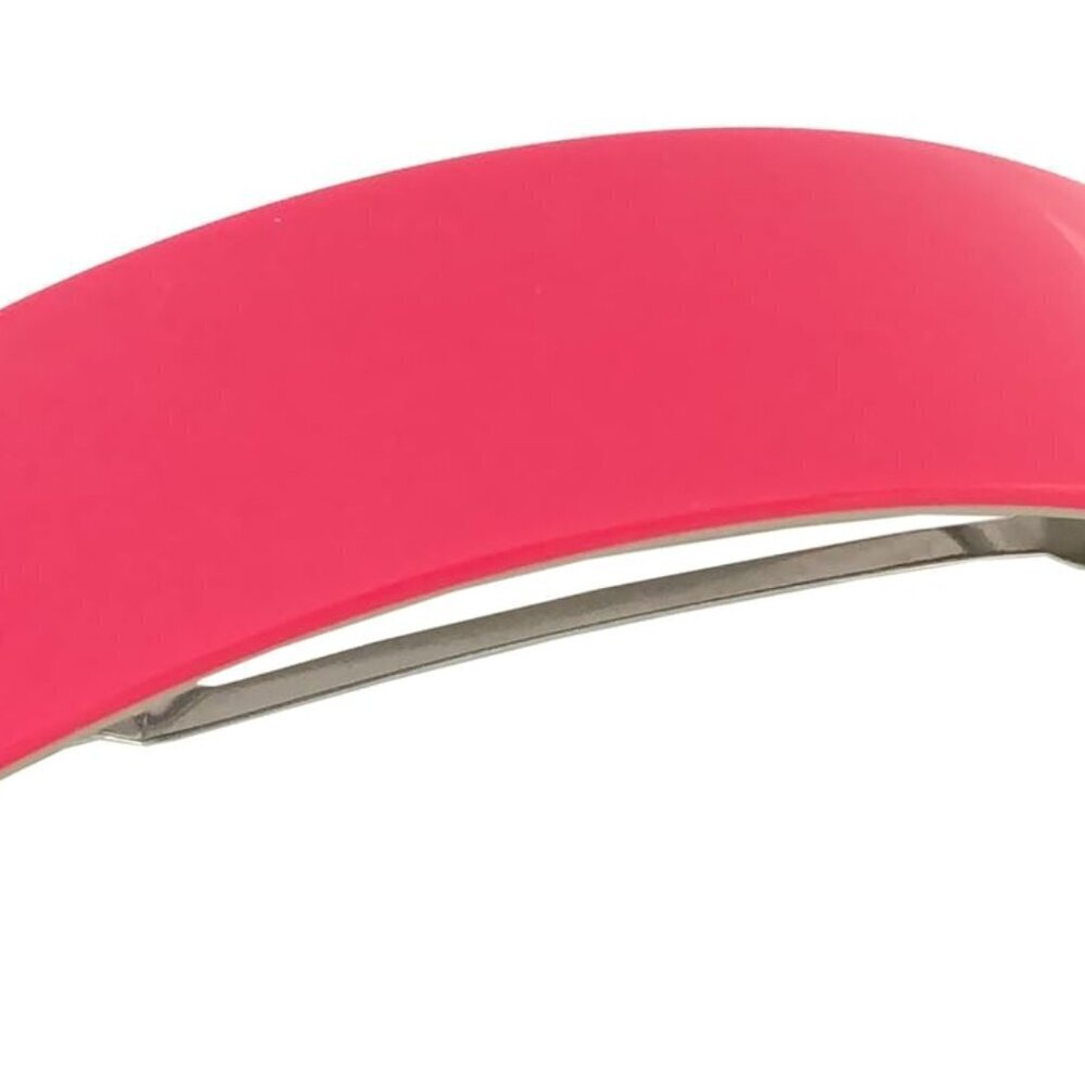 Curved Pink Large 3 žâ Handmade Celluloid Automatic Volume Hair Clip Barrette Pi